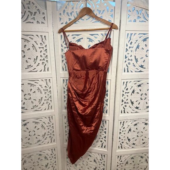 House of CB Reva Satin Balcony Corset Midi Dress Size S Small - Picture 6 of 10